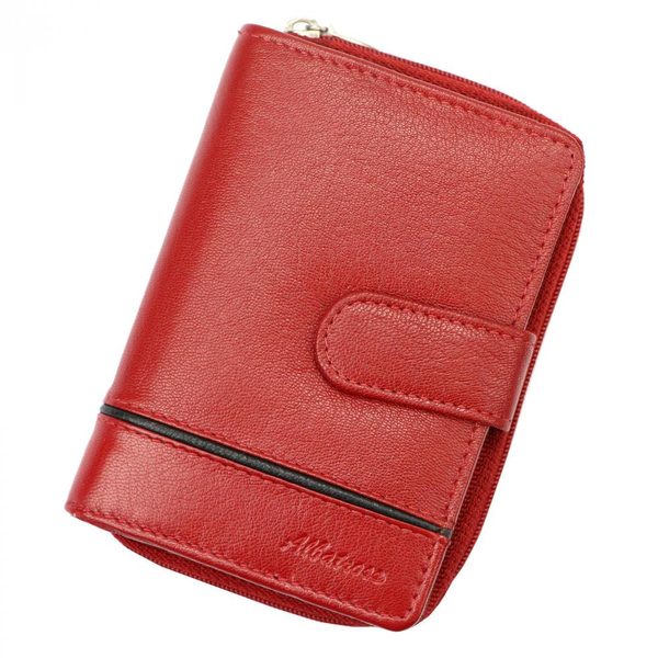 Albatross Kožená červená matná dámská peněženka