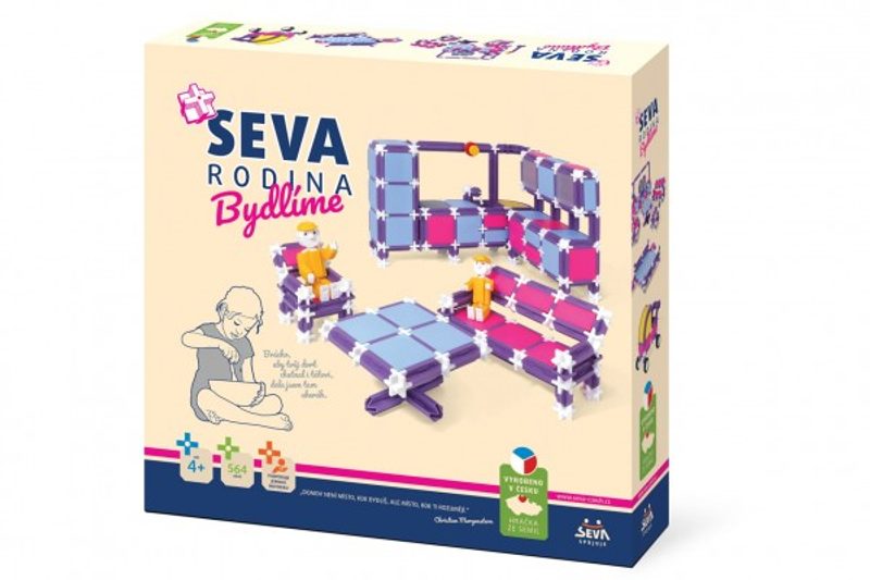 Stavebnice SEVA RODINA Bydlíme plast 564ks v krabici 35x33x7cm