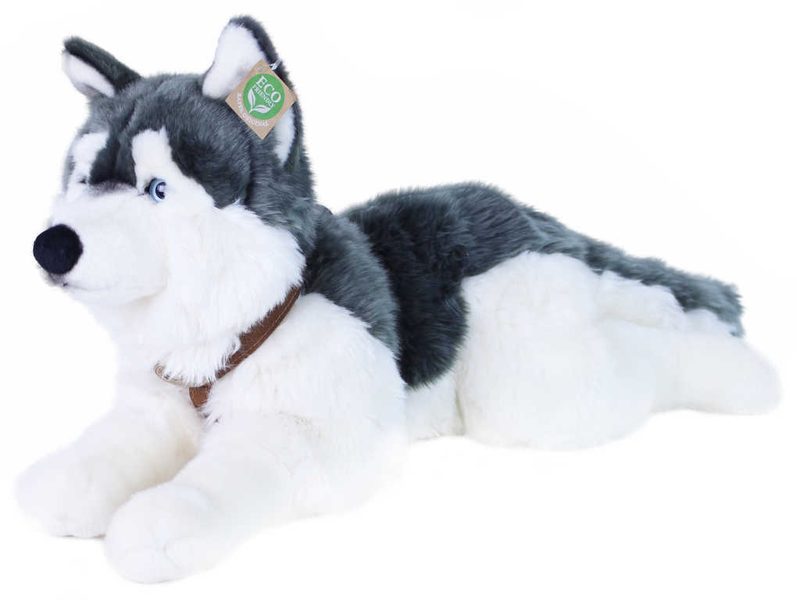 Plyšový husky 60 cm ležící (eco-friendly)