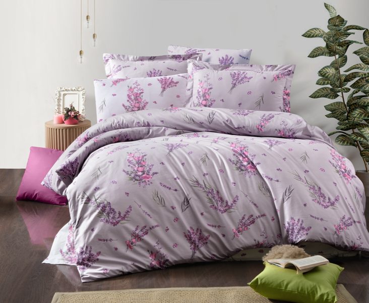 Krepové povlečení ZVONKY fialové