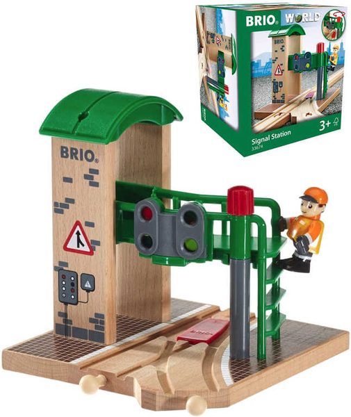 Brio signální stanice s výhybkou (doplněk k vláčkodráze)