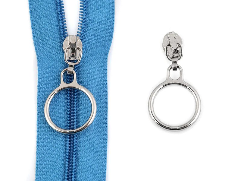 Jezdec ke spirálovým zipům No 3 s kroužkem 5 kusů