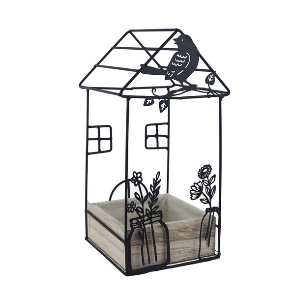 Dekorace domeček k osázení K3901 - 16 x 16 x 34 cm