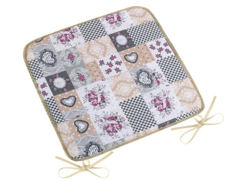 Sedák DITA hladký Vínová,Šedá 34/408 40x40 cm