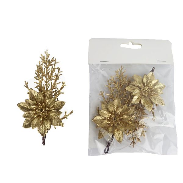 Dekorační květ, 2 ks X5521-29 - 20 × 10 × 3 cm