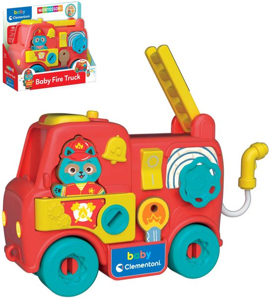 CLEMENTONI CLEMMY Baby hasičské montessori auto na baterie Světlo Zvuk