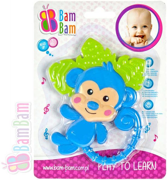 Chrastítko plastové kousátko OPIČKA pro miminko