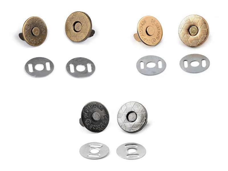 Magnetické zapínání tenké Ø14 mm sada 5 kusů
