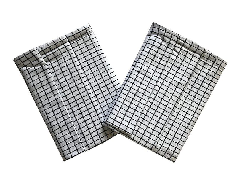 Utěrka Extra savá 50x70 cm Drobná kostka bílo/černá 3 ks