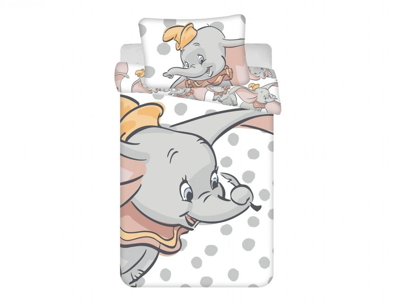 Bavlněné povlečení do postýlky Dumbo dots baby 100x135, 40x60 cm