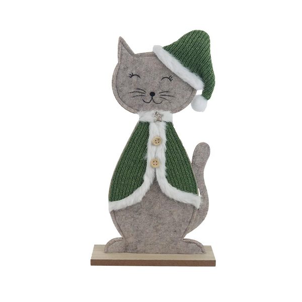 Dekorace kočka X6011/2 - 16.5 × 5 × 32 cm