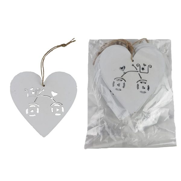 Srdce k zavěšení, 8 ks D6671 - 7 x 7 x 0,3 cm