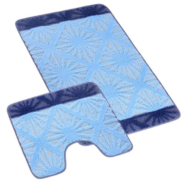 SADA BANY 60x100 + 60x50 cm - s výkrojem Modrá 810/003