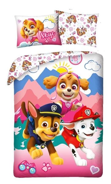Povlečení Paw Patrol pink Bavlna, 140/200, 70/90 cm