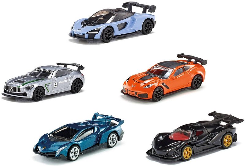 SIKU Velký akční set sportovní auta 5ks model kov 0498