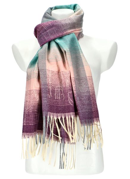 Dámská barevná teplá dlouhá zimní šála 201x62 cm motiv M1