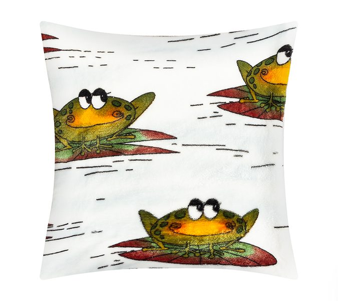 Polštářek ELLÍK - dětský motiv Zelená,Bílá 7023/151 35x40 cm