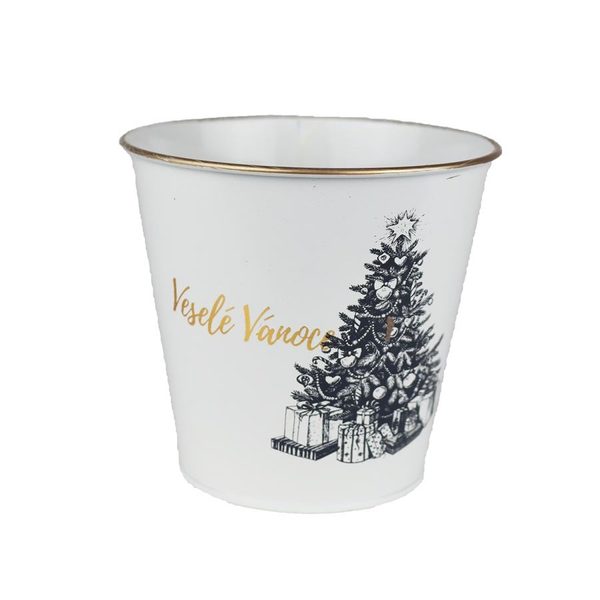 Květináč plechový K2868/2 - dia 13 x 12 cm