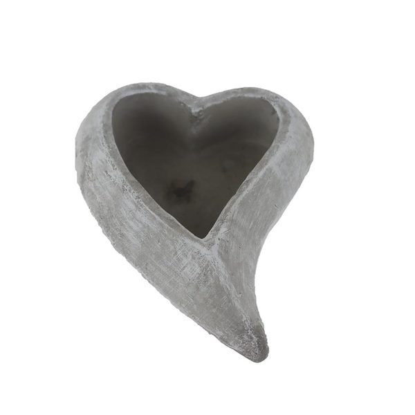 Cementový obal k osázení srdce X7060/2 - 19 x 15 x 5 cm