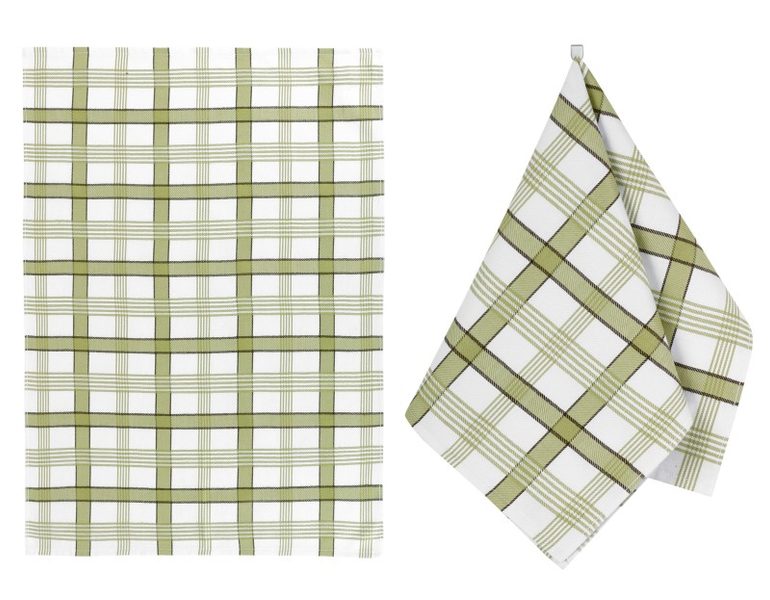 Kuchyňská utěrka 1 ks Zelená,Bílá 176B