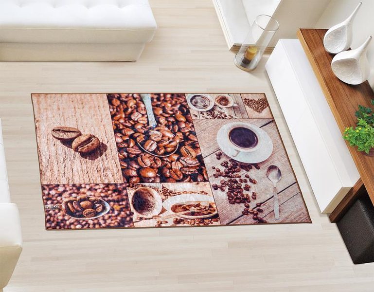 Koberec - běhoun 3D tisk Hnědá 3030/108