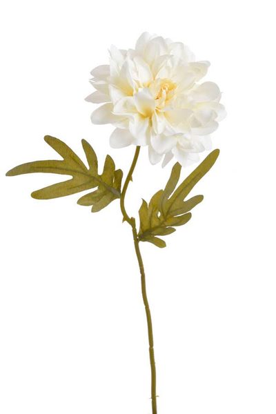 Květ jiřiny 38 cm - bílá/krémová