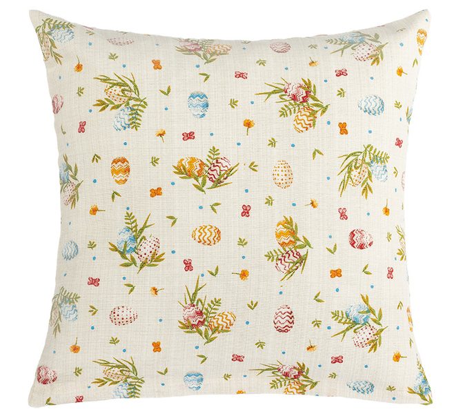 Polštářek EMA - Velikonoce Béžová,Zelená,Červená 55/553 45x45 cm