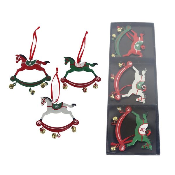 Koník k zavěšení, 3 ks K3780 - 8,5 cm