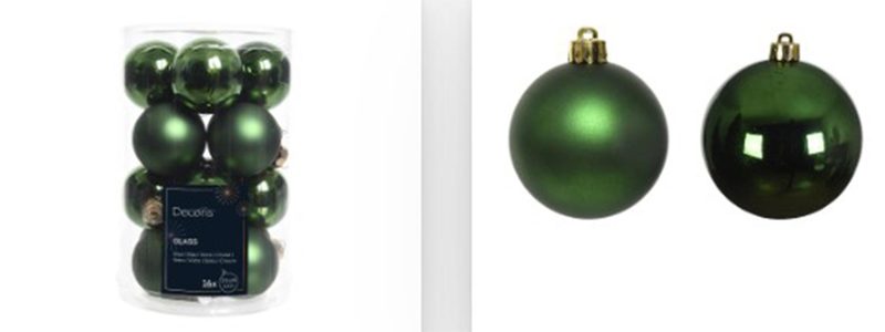 Vánoční ozdoba, 16 ks 371515-16 - dia 3.5 cm