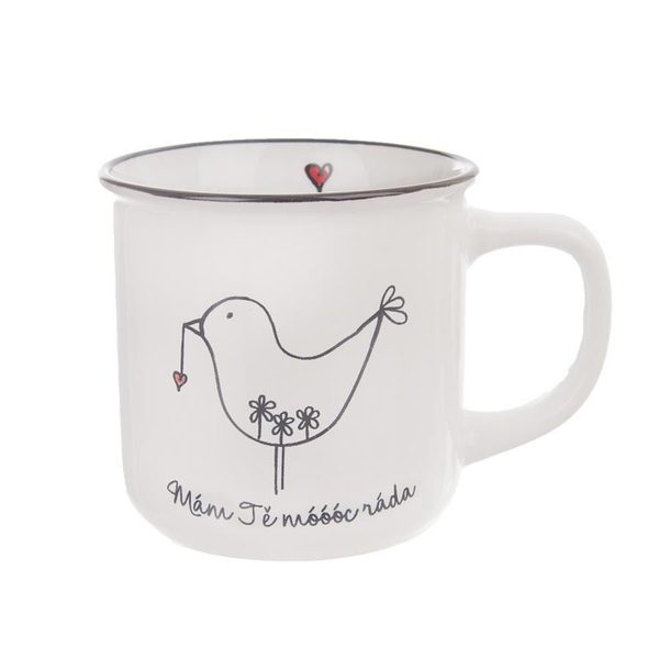 Hrnek BIRD MÁM TĚ RÁDA 370 ml O0029