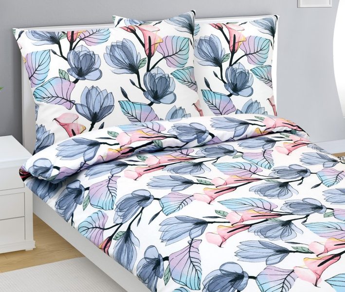 Povlečení bavlněné Modrá,Fialová,Růžová 90/450