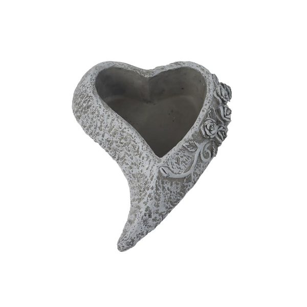 Cementový obal k osázení srdce X8257/2 - 18x24x6.5cm