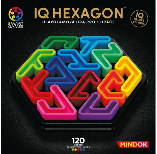 MINDOK Hlavolamová hra SMART GAMES IQ Deluxe-Hexagon 120 rébusů