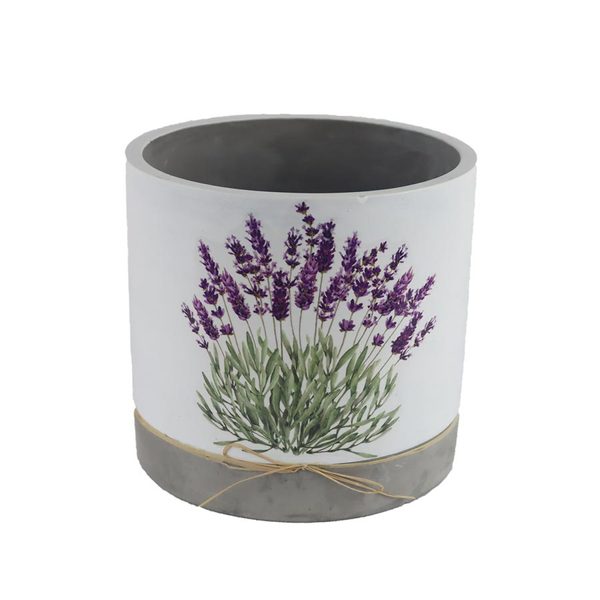 Obal na květiny kulatý levandule X5808/3 - dia 17 × 16 cm