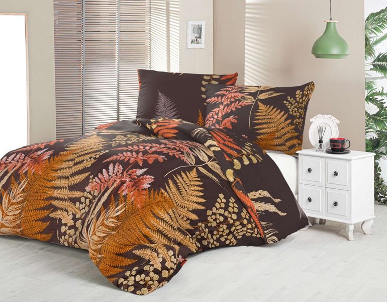 Saténové povlečení LUXURY COLLECTION KAPRADÍ hnědé