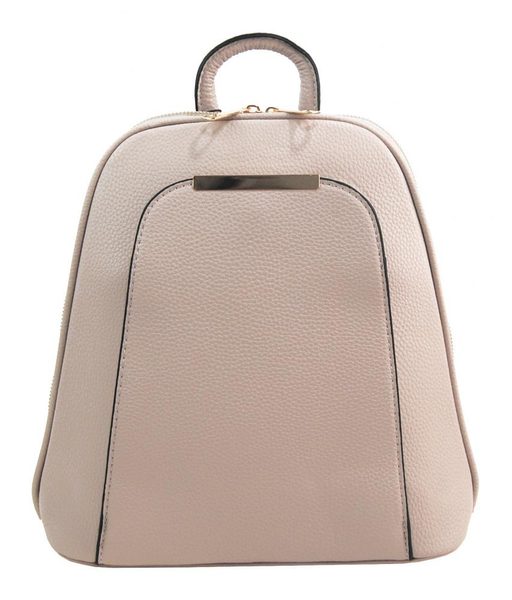 Elegantní menší dámský batůžek / kabelka světlá starorůžová