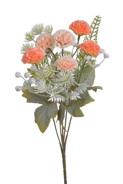 Trs mini karafiátů 29 cm - oranžová/meruňková