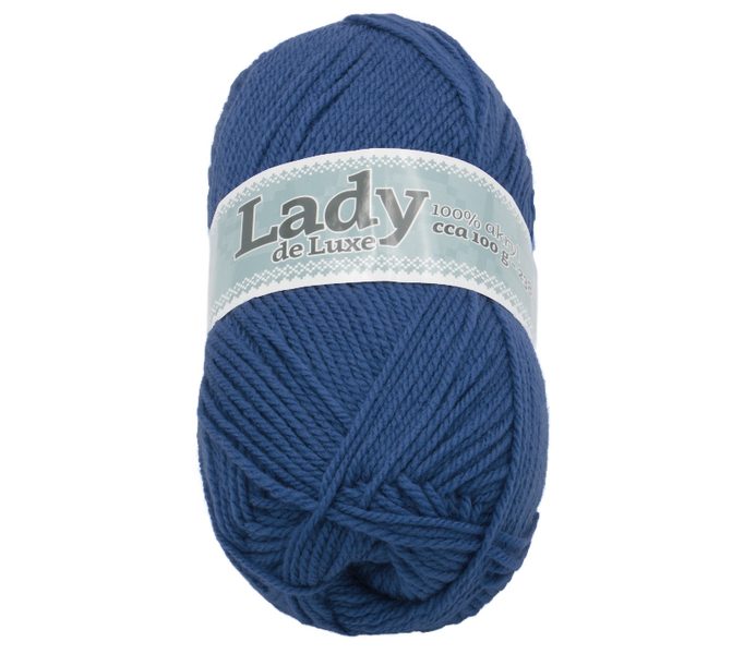 Příze LADY de Luxe Modrá 916 100g / 238 m