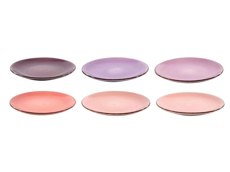 Keramický talíř, 6 ks 371465 - dia 19 × 3 cm