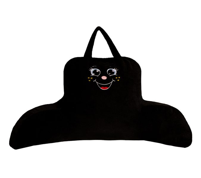 Polštář - opěrka na čtení s výšivkou Černá 2835/995