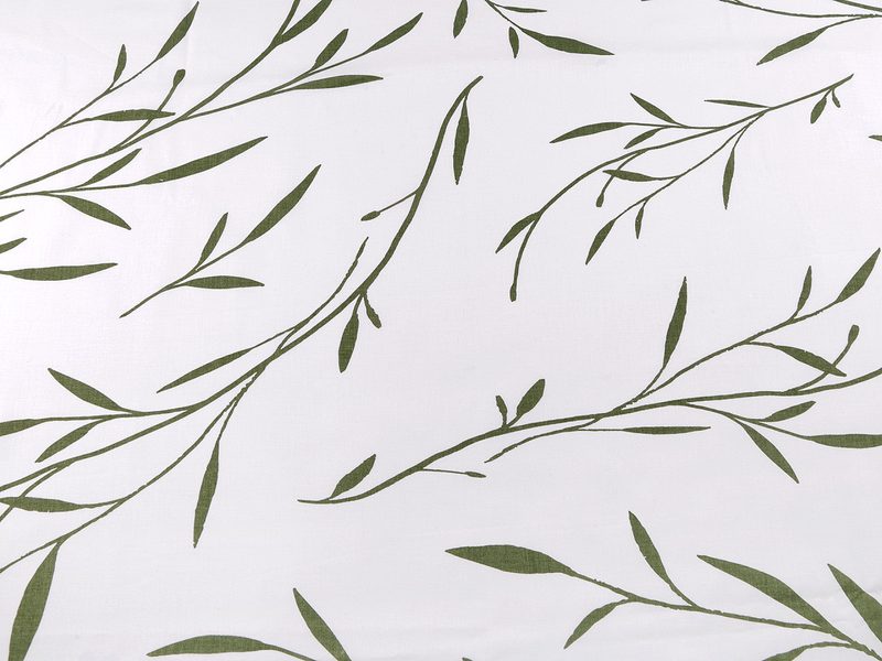 Bavlněná látka / plátno listy METRÁŽ