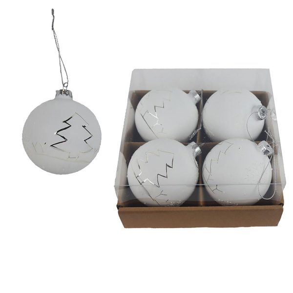 Vánoční ozdoba, 4 ks S0471 - 9 cm