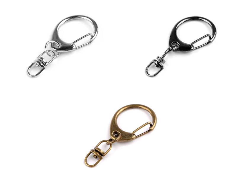 Kovová karabinka s obrtlíkem 26x54 mm 3 ks