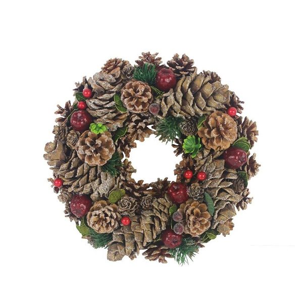 Věnec s dekoracemi P1483 Ø32 cm