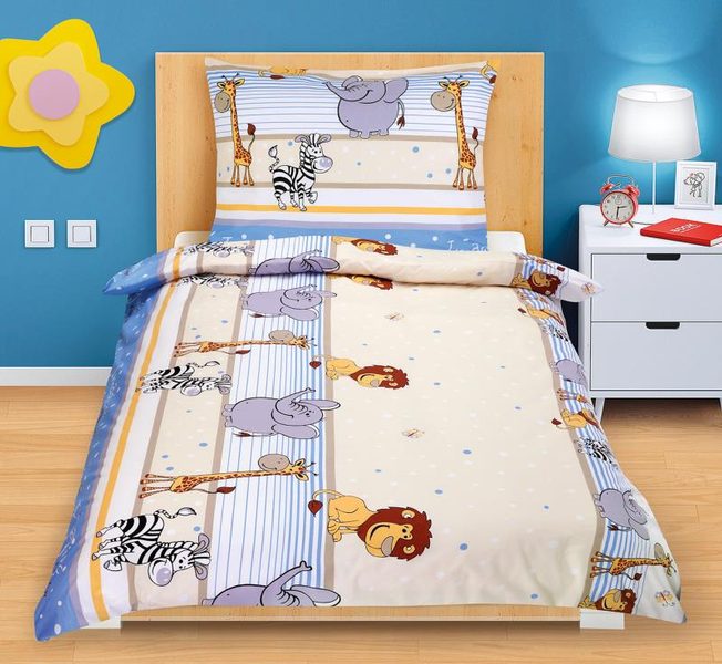 Povlečení bavlněné Junior Modrá 90/036 140x200, 70x90 cm