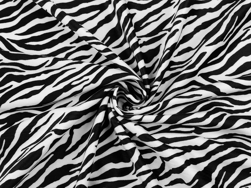 Samet imitace zvířecí kůže zebra METRÁŽ