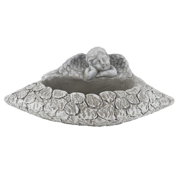 Cementový obal k osázení s andělem X7057 - 30 x 15 x 11 cm