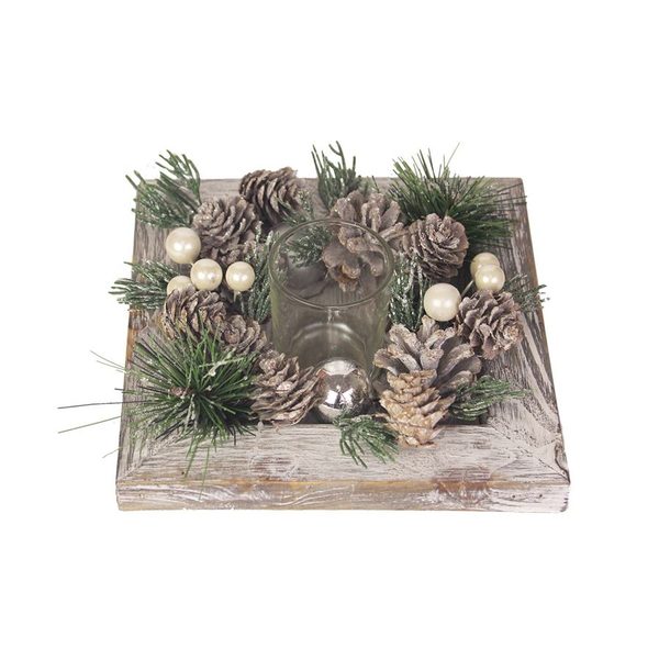 Svícen na jednu svíčku P1200 - 16.5 x 16.5 x 8 cm