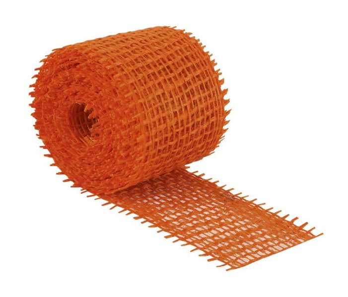 Jutový dekorační pásek - 3m x 4 cm oranžový