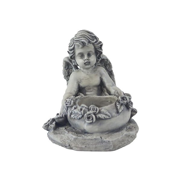 Svícen na hrob anděl X7469 - 12 × 8.5 × 12 cm